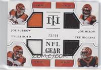 Joe Burrow, Joe Mixon, Tyler Boyd, Tee Higgins #/99