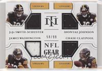 Chase Claypool, Diontae Johnson, James Washington, JuJu Smith-Schuster #/99