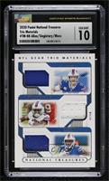 Devin Singletary, Josh Allen, Zack Moss [CSG 10 Gem Mint] #/99