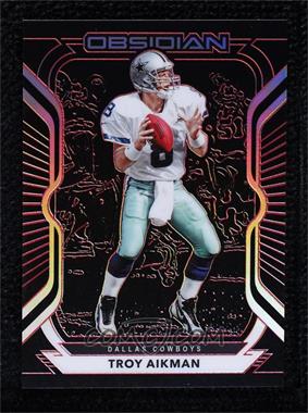 2020 Panini Obsidian - [Base] - Electric Etch Red #69 - Troy Aikman /10