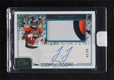 2020 Panini One - [Base] - Blue #8 - Rookie Patch Autograph - Jerry Jeudy /99 [Uncirculated]