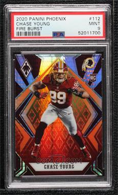 2020 Panini Phoenix - [Base] - Fanatics Fire Burst #112 - Rookies - Chase Young [PSA 9 MINT]