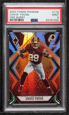 2020 Panini Phoenix - [Base] - Fanatics Fire Burst #112 - Rookies - Chase Young [PSA 9 MINT]