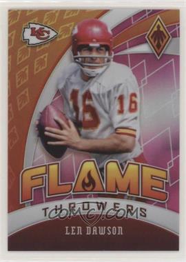 2020 Panini Phoenix - Flame Throwers - Pink #18 - Len Dawson /199