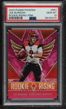 2020 Panini Phoenix - Rookie Rising - Pink #RR-1 - Joe Burrow /199 [PSA 10 GEM MT]