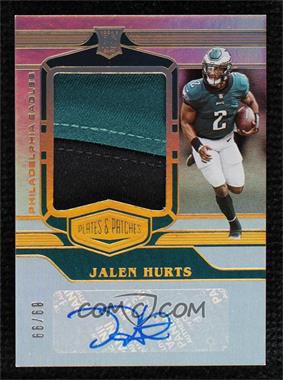 2020 Panini Plates & Patches - Rookie Patch Autographs #RPA-JU - Jalen Hurts /99