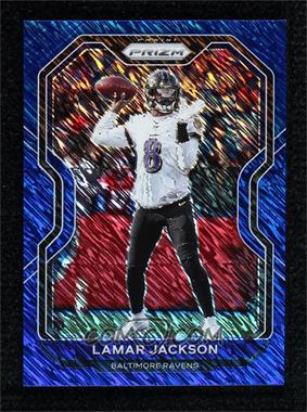 2020 Panini Prizm - [Base] - 1st Off the Line Blue Shimmer Prizm #37 - Lamar Jackson /25