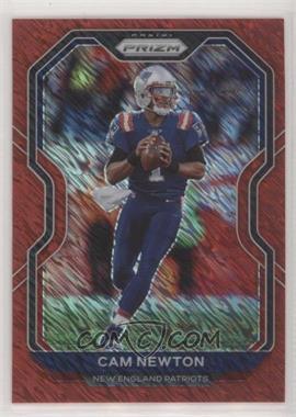 2020 Panini Prizm - [Base] - 1st Off the Line Red Shimmer Prizm #19 - Cam Newton /35