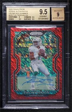 2020 Panini Prizm - [Base] - 1st Off the Line Red Shimmer Prizm #339 - Rookie - Tua Tagovailoa /35 [BGS 9.5 GEM MINT]