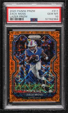 2020 Panini Prizm - [Base] - Lazer Prizm #311 - Rookie - Zack Moss [PSA 10 GEM MT]