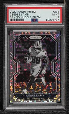 2020 Panini Prizm - [Base] - No Huddle Prizm #334.2 - SP - Rookie Variation - CeeDee Lamb (Negative) [PSA 9 MINT]