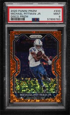 2020 Panini Prizm - [Base] - Orange Disco Prizm #333 - Rookie - Michael Pittman Jr. [PSA 9 MINT]