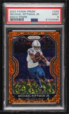 2020 Panini Prizm - [Base] - Orange Disco Prizm #333 - Rookie - Michael Pittman Jr. [PSA 9 MINT]