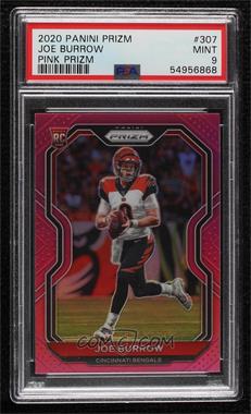 2020 Panini Prizm - [Base] - Pink Prizm #307 - Rookie - Joe Burrow [PSA 9 MINT]