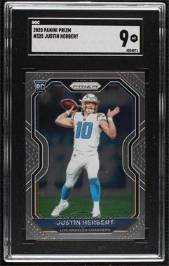 2020 Panini Prizm - [Base] #325.1 - Rookie - Justin Herbert [SGC 9 MINT]