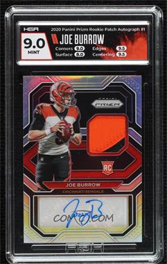 2020 Panini Prizm - Rookie Patch Autographs #1 - Joe Burrow /99 [HGA 9 MINT]