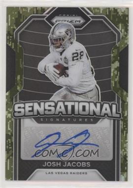 2020 Panini Prizm - Sensational Signatures - Camo Prizm #1 - Josh Jacobs /10