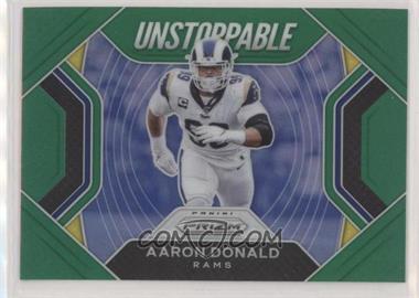 2020 Panini Prizm - Unstoppable - Green Prizm #6 - Aaron Donald