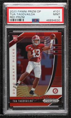 2020 Panini Prizm Draft - [Base] - Red Prizm #101 - Draft Picks Rookies - Tua Tagovailoa [PSA 9 MINT]