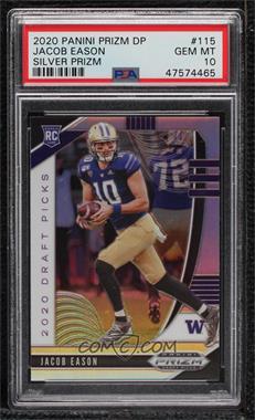 2020 Panini Prizm Draft - [Base] - Silver Prizm #115 - Draft Picks Rookies - Jacob Eason [PSA 10 GEM MT]