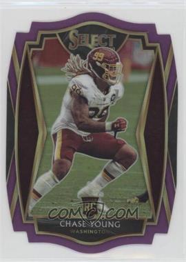 2020 Panini Select - [Base] - Purple Prizm Die-Cut #164 - Premier Level - Chase Young