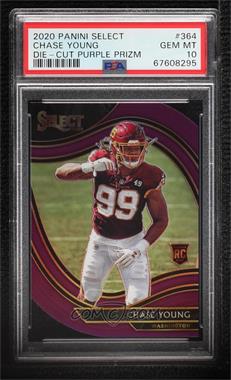 2020 Panini Select - [Base] - Purple Prizm Die-Cut #364 - Field Level - Chase Young [PSA 10 GEM MT]
