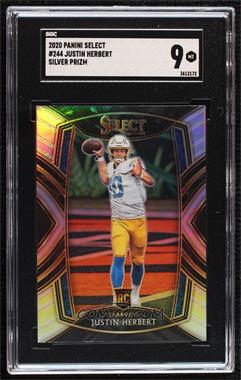 2020 Panini Select - [Base] - Silver Prizm #244 - Club Level - Justin Herbert [SGC 9 MINT]