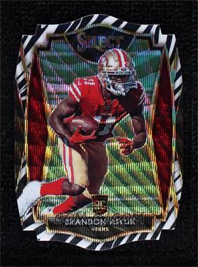 2020 Panini Select - [Base] - Zebra Prizm Die-Cut #166 - Premier Level - Brandon  Aiyuk