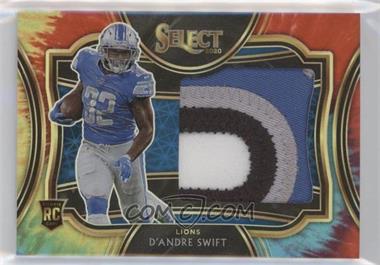2020 Panini Select - Jumbo Rookie Swatches - Tie-Dye Prizm #JS-DAS - D'Andre Swift /25