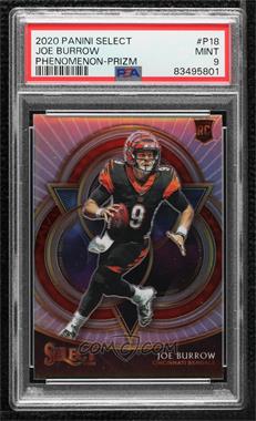 2020 Panini Select - Phenomenon - Silver Prizm #P18 - Joe Burrow [PSA 9 MINT]