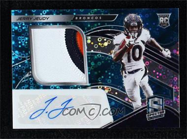 2020 Panini Spectra - [Base] - Neon Blue #207 - Rookie Patch Autographs - Jerry Jeudy /60