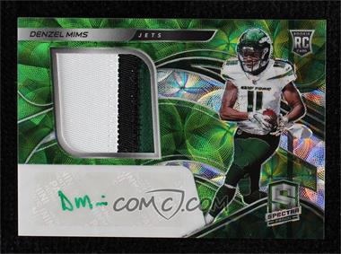 2020 Panini Spectra - [Base] - Neon Green #219 - Rookie Patch Autographs - Denzel Mims /50