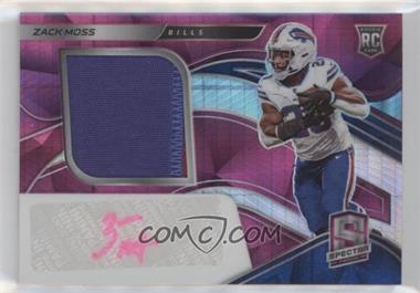 2020 Panini Spectra - [Base] - Neon Pink #229 - Rookie Patch Autographs - Zack Moss /25