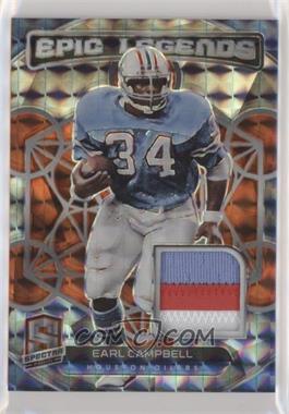 2020 Panini Spectra - Epic Legends Materials - Neon Orange #6 - Earl Campbell /10