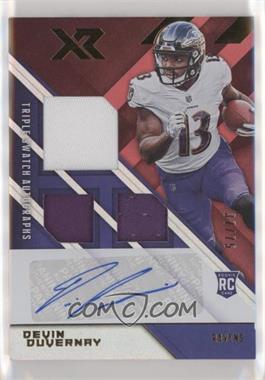 2020 Panini XR - [Base] - Red #232 - Rookie Triple Swatch Autographs - Devin Duvernay /75