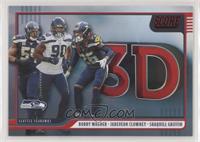 Bobby Wagner, Jadeveon Clowney, Shaquill Griffin [EX to NM]