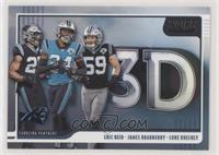 Eric Reid, James Bradberry, Luke Kuechly [EX to NM]