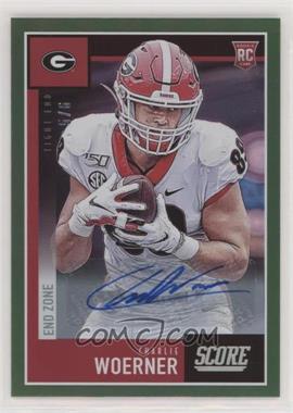 2020 Score - [Base] - End Zone Signatures #401 - Rookies - Charlie Woerner /6