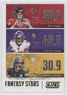 2020 Score - Fantasy Stars - Gold Zone #FS-MSJ - James Conner, Matt Ryan, Stefon Diggs /50