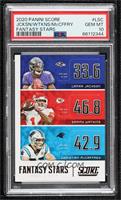 Christian McCaffrey, Lamar Jackson, Sammy Watkins [PSA 10 GEM MT]