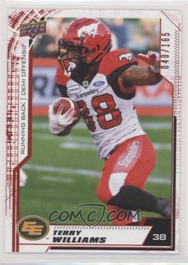2020 Upper Deck CFL - [Base] - Red #109 - Terry Williams /165