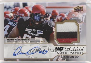 2020 Upper Deck CFL - UD Game Jersey Auto - Patch #GJA-DD - Derek Dennis /10