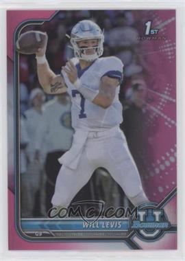 2021-22 Bowman University - [Base] - Pink Refractor #52 - Will Levis