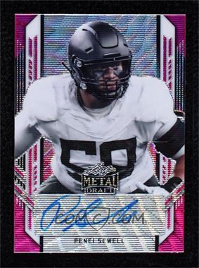 2021 Leaf Metal Draft - [Base] - Pink Wave #BA-PS1 - Penei Sewell /10