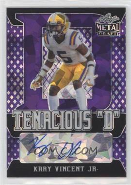 2021 Leaf Metal Draft - Tenacious "D" - Purple Crystals #TD-KVJ - Kary Vincent Jr. /20