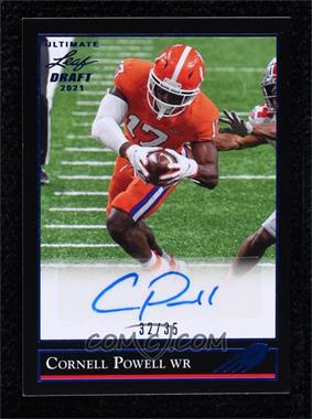 2021 Leaf Ultimate Draft - 1992 Leaf Black Gold Autographs - Navy #BG-CP1 - Cornell Powell /35