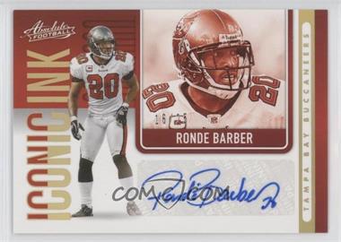 2021 Panini Absolute - Iconic Ink - Gold #II19 - Ronde Barber /25