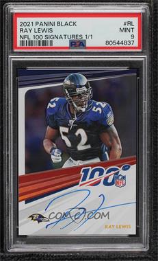 2021 Panini Black - NFL 100 Signatures #N100-RL - Ray Lewis [PSA 9 MINT]