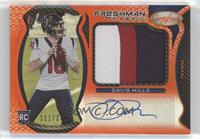 Freshman Fabric Mirror Signatures - Davis Mills #/249