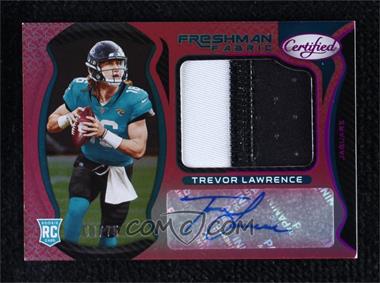 2021 Panini Certified - [Base] - Mirror Pink #201 - Freshman Fabric Mirror Signatures - Trevor Lawrence /75 [EX to NM]